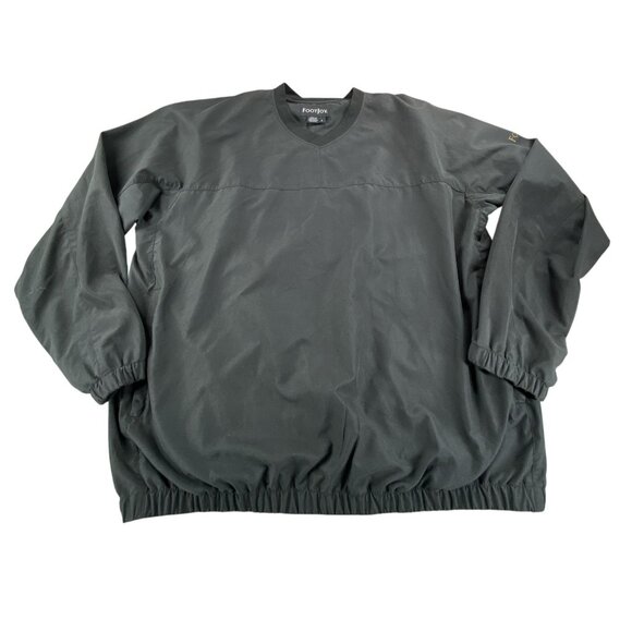 Footjoy Black Pullover Windbreaker Jacket Mens Large Lightweight - Picture 1 of 8
